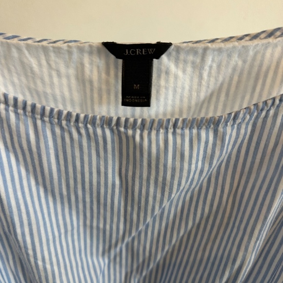 J. Crew Blue and White Striped Seersucker Dress - Picture 4 of 4